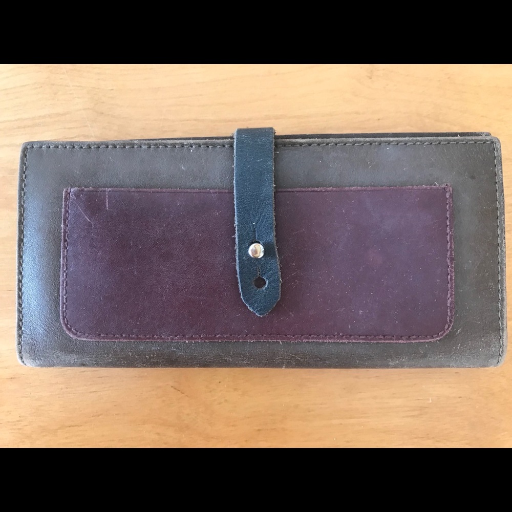 Madewell Checkbook Wallet Genuine Leather